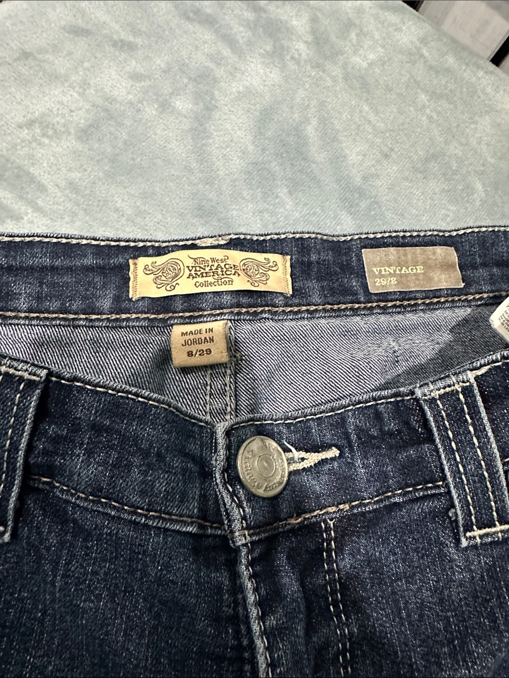 Nine West Vintage America Collection Dark Wash Denim Shorts 29/8 - Picture 2 of 7